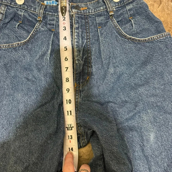Women’s Vintage 90’s Blue Zone Brand High Waisted Baggy Denim Jeans  No Size Tag - Picture 13 of 16
